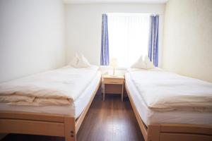 Postel nebo postele na pokoji v ubytování Eiger Guest House - Grindelwald