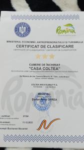 a fake degree certificate is shown at Casa Coltea in Moieciu de Jos