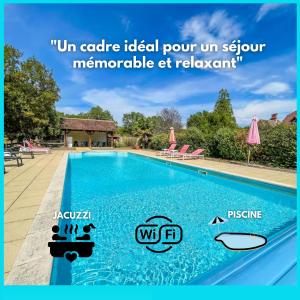 Bazén v ubytování Gîte le Cantou, Martel avec piscine & jacuzzi nebo v jeho okolí