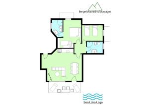 The floor plan of Torretta - Ferienwohnung (SP)