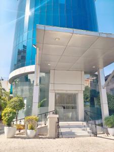 O edifício onde o hotel está situado