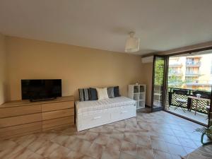TV a/nebo společenská místnost v ubytování Csopak Strand Apartman