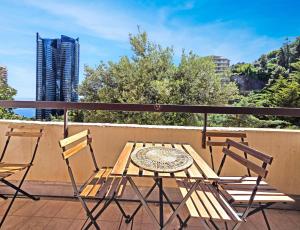 En balkon eller terrasse på LX146 - Studio cosy avec balcon & vue mer - Monaco