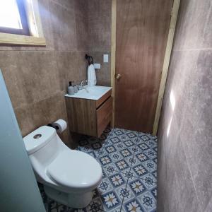 Koupelna v ubytování Casa Rayen