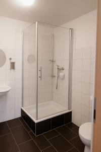 Koupelna v ubytování Hotel Cristallo
