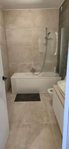 a bathroom with a bath tub and a toilet at concept 9 in Târgu-Mureş +9 photos