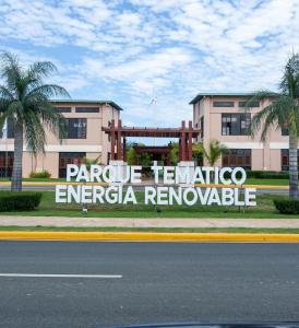 a building with a sign that reads paraho temaho emerica renewable at Comfort, safety and close to everything in Los Paredones