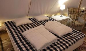 Postel nebo postele na pokoji v ubytování Fantastisk havsutsikt, ditt eget lilla paradis 24m2