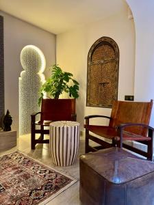 Istumisnurk majutusasutuses Riad Dar Chams Tanja