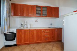Kuchyň nebo kuchyňský kout v ubytování Apartments Jase