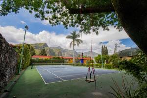 a tennis court with a swing on it at NEW Bamboo Mystic Mountain Culture and Peace in Tepoztlán