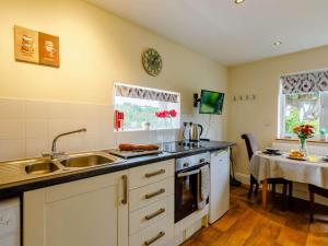 una cocina con fregadero y encimera en 1 Bed in Combe Martin FIDDL, en Berrynarbor