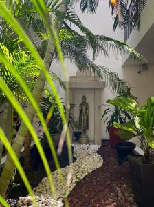 Hotel Zendero Tulum外面的花园