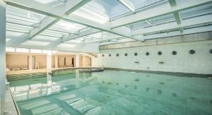 a large swimming pool in a large building at Hotel Delle Terme Di Venturina in Venturina Terme