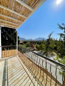 a view from the balcony of a house at Çam Tatil Evleri in Datca