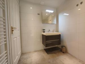 a bathroom with a sink and a mirror at De Kolibrie in Garderen +30 photos