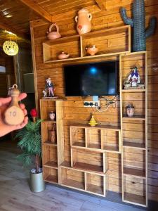 TV a/nebo společenská místnost v ubytování Hotel nabil