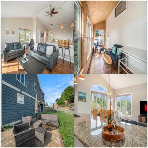 a collage of pictures of a house at Spacious 4BDR Blue Haven Cottage in Grand Haven 150 in Grand Haven