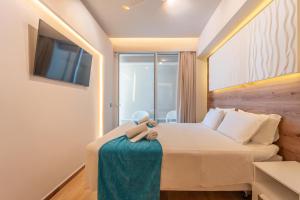 TV a/nebo společenská místnost v ubytování Arte Hotel