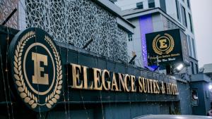 a sign for the entrance to the blee dance studio at Elegance Suites Hotels in Lagos