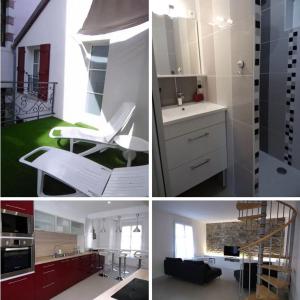 Kuchyň nebo kuchyňský kout v ubytování Maison Hendaye Plage