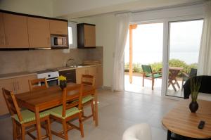 Kuchyň nebo kuchyňský kout v ubytování Aegean View Villa