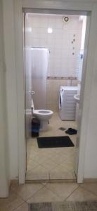a bathroom with a toilet and a sink at Tara 1 in Bitola