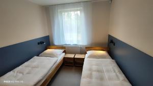 Postel nebo postele na pokoji v ubytování Chmelnice na stezce