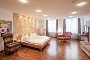 Voodi või voodid majutusasutuse Hotel Roter Turm toas