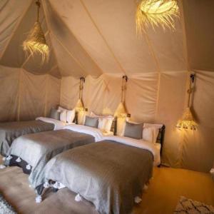 Postel nebo postele na pokoji v ubytování Luxurious Trips Camp