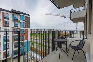 Μπαλκόνι ή βεράντα στο Człuchowska Apartment, Bemowo, Free Parking