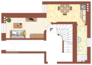 Půdorys ubytování Haus Stromblick, Zimmer am Strom