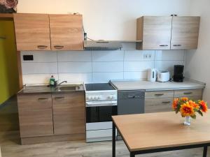 Kuchyň nebo kuchyňský kout v ubytování Meeraner Parkresidenz + 42 fotografií