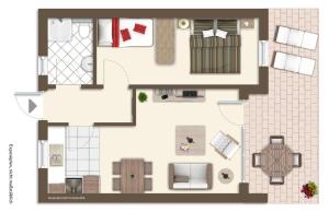 Κάτοψη του Ferienhaus Saturn, strandnah