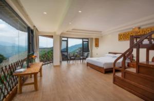 Longsheng Xichuangyue B&B Hotel客房内的一张或多张床位