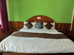 Rúm í herbergi á Joeys Hostel Manali