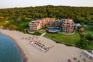 an aerial view of a resort on a beach at Sand Lillies Sunny Relax in Sozopol