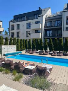 Swimmingpoolen hos eller tæt på Vidmantės apartamentai