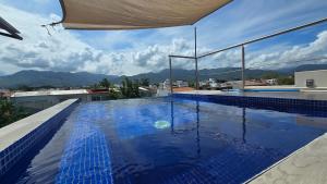 a swimming pool with a view of the mountains at Casa con alberca privada in Puerto Vallarta