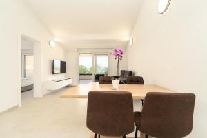 TV a/nebo společenská místnost v ubytování Aenona sea view apartments
