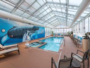 a large swimming pool with a inflatable at Wyndham Skyline Tower 2BR Apartment with Resort Access in Atlantic City