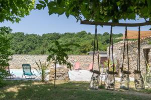 Zahrada ubytování Les Mappias en Ardèche