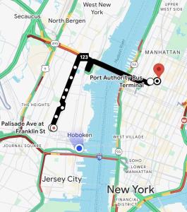 ジャージー・シティーにあるThe View - Direct Bus Time Square NYC Breakfast Included - Cのニューヨーク市の地図