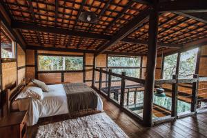 Ένα ή περισσότερα κρεβάτια σε δωμάτιο στο Smart Hotel Reserva Santo Antônio do Pinhal