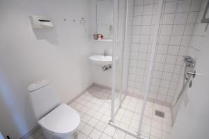 Koupelna v ubytování Hotel Medi