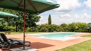 a pool with a chair and an umbrella at Ripa D'Era in Capannoli
