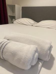Postel nebo postele na pokoji v ubytování DUNJA apartment