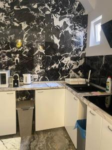 Kuchyň nebo kuchyňský kout v ubytování DUNJA apartment