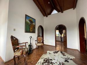 Posezení v ubytování Accommodation in Quito