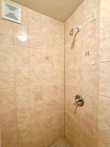 a shower with a shower head in a bathroom at Hostel of Santurce in San Juan +58 photos